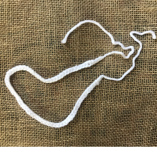 chain stitched for whipped cream embellishment.