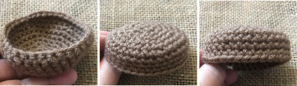 stitched cocoa cap to fit top of crochet cocoa mug.