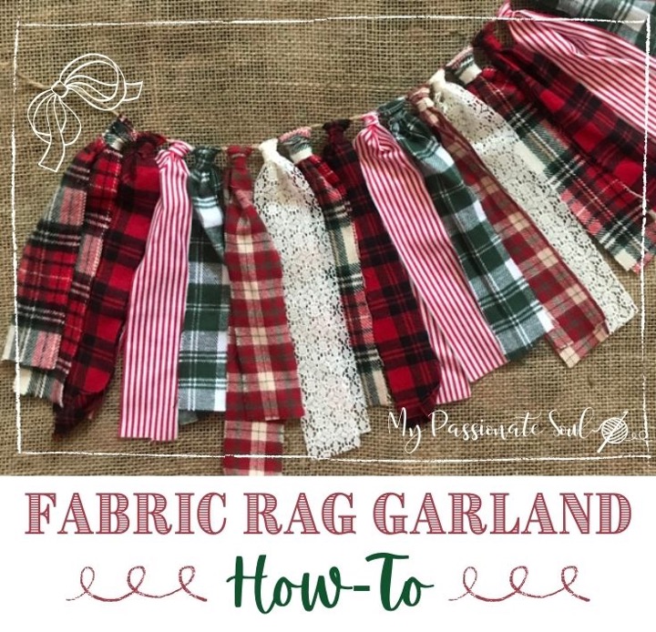 link to holiday fabric rag garland instructions.