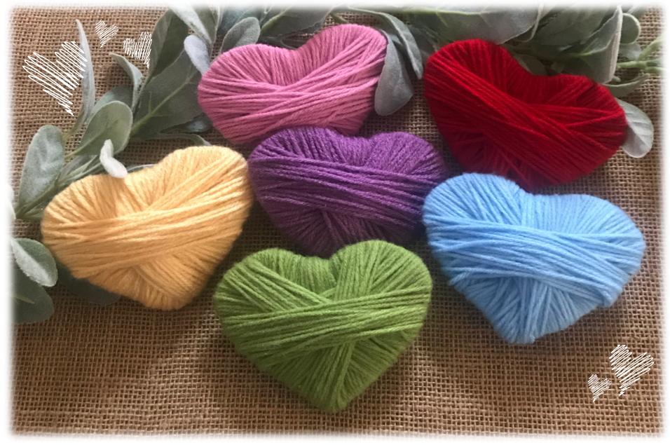 Wool Felt Valentine Hearts - Craft Supplies - 24 Pieces